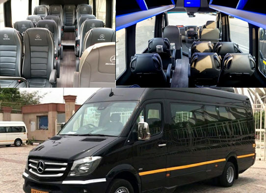 16 seater mercedes sprinter imported van hire in delhi