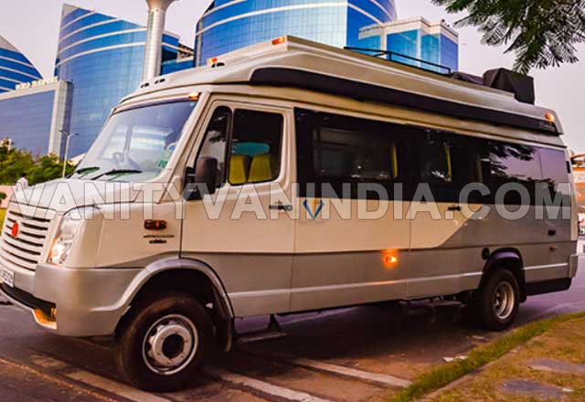 8 seater luxury new caravan vanity van hire with toilet in delhi jaipur, vanity van hire for events in jaipur jodhpur delhi