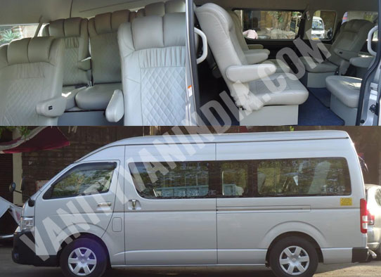 8 seater toyota commuter hiace imported mini van hire in delhi