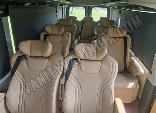 9+1 seater force urbania luxury van with 1x1 recliners seats hire