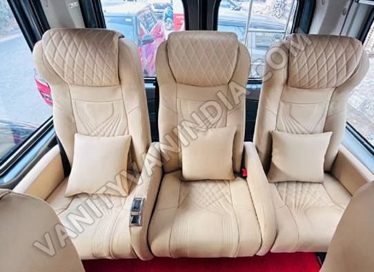9+1 seater force urbania luxury van with 1x1 maharaja seats hire delhi