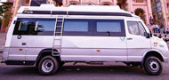 9 seater luxury caravan with toilet vanity van hire in delhi jaipur punjab