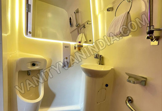 6 seater luxury caravan with toilet hire delhi jaipur