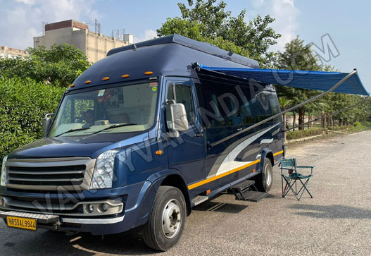 6 seater luxury caravan vanity van with toilet hire in delhi jaipur punjab