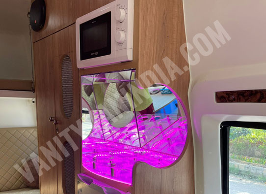 8 seater luxury caravan with toilet hire in delhi jaipur