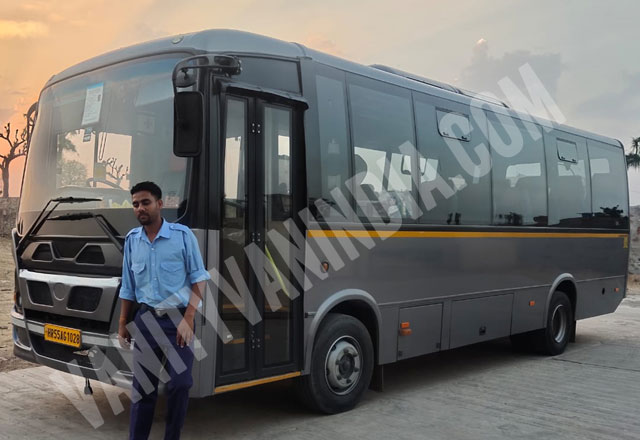 16 seater marcopolo imported mini coach with toilet washroom heater hire upcoming election promotion india